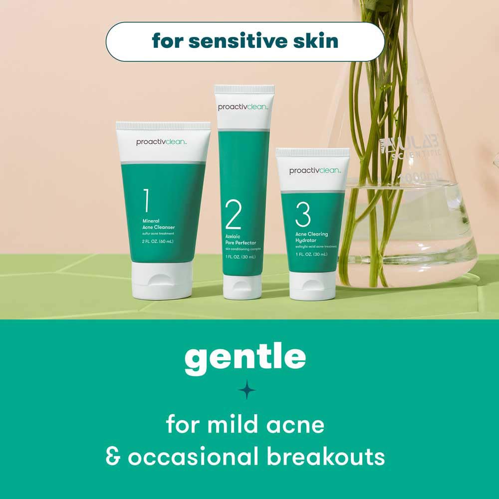 Proactiv Clean Acne Treatment Kit with Patches, 3-Step Face Routine, 30-Day