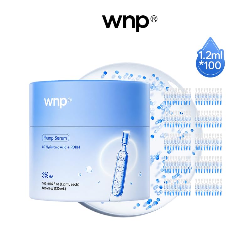 WNP Plump PDRN with 8D Hyaluronic Acid Hydrating Facial Serum, 30 Ct
