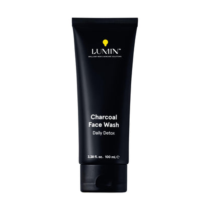 Lumin Charcoal Face Wash for Men | Daily Detox & Pore Cleansing | 3.4oz