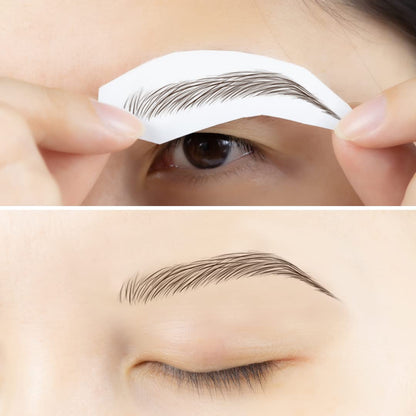 Bliss and Beyond USA | Waterproof Eyebrow Tattoo Stickers. A real hair stroke look. Hair replacement without surgery. Solution for hair loss. Bushy Tinted eyebrow tattoos. (New Las Vegas, Dark Brown)