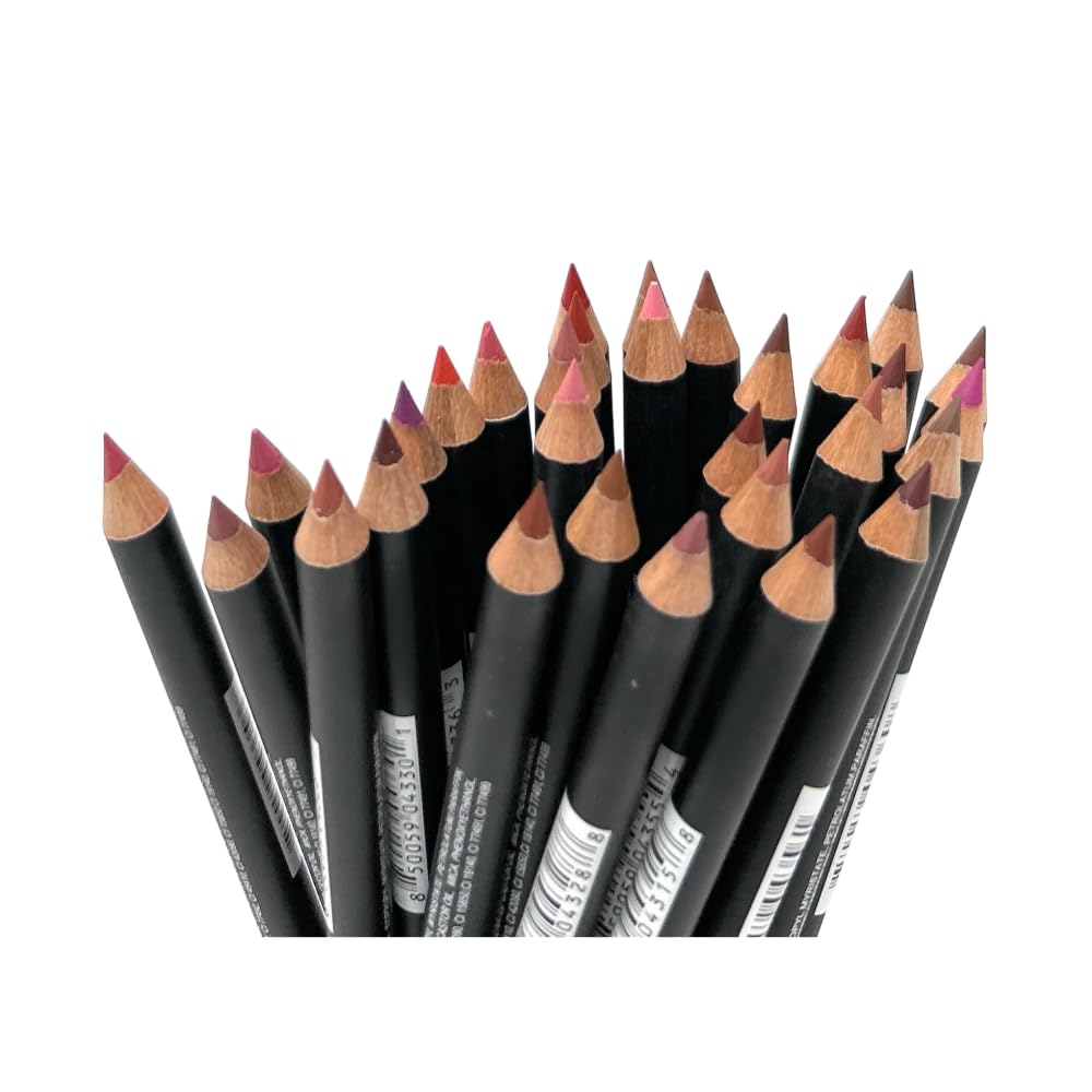 30 pcs Lip Liner Pencil Set, High Pigmented Lip Makeup, Long-wearing, Deep and Rich in Color, Enhance Lip Volume, 6.25 inches Long Wooden Pencil