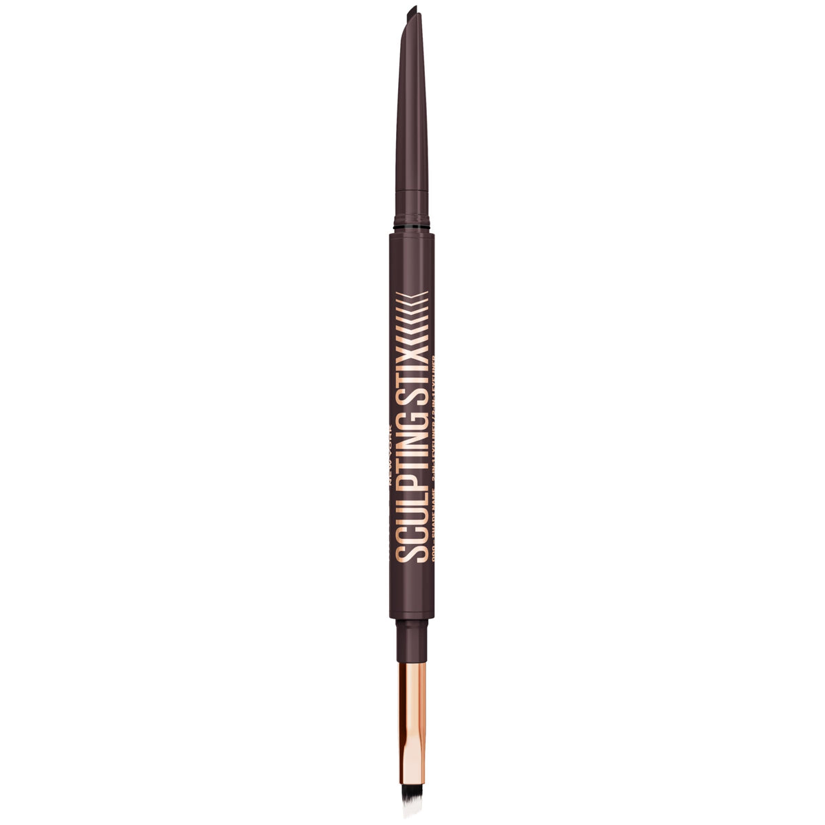 MAYBELLINE Sculpting Stix 2-in-1 Eyeliner, Dual Ended Brown Eye Liner With Up to 24HR Wear, Smudge and Sweat-Resistant Eye Makeup Formula, Smooth Espresso, 1 Count