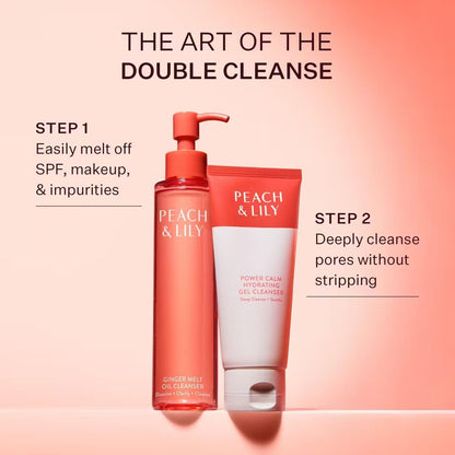 Peach & Lily - Power Calm Hydrating Gel Cleanser (3.38 oz) - Face Wash & Facial Cleanser - Light Makeup Remover - Chamomile, Cucumber Fruit & Cica - Self Care - Vegan & Cruelty Free - Korean Skincare