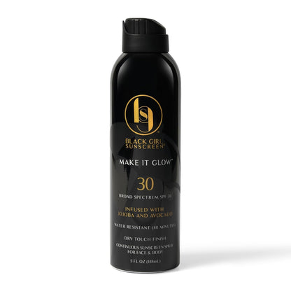 Black Girl Sunscreen Make It Glow Spray SPF 30 for Face & Body - 5 Fl Oz
