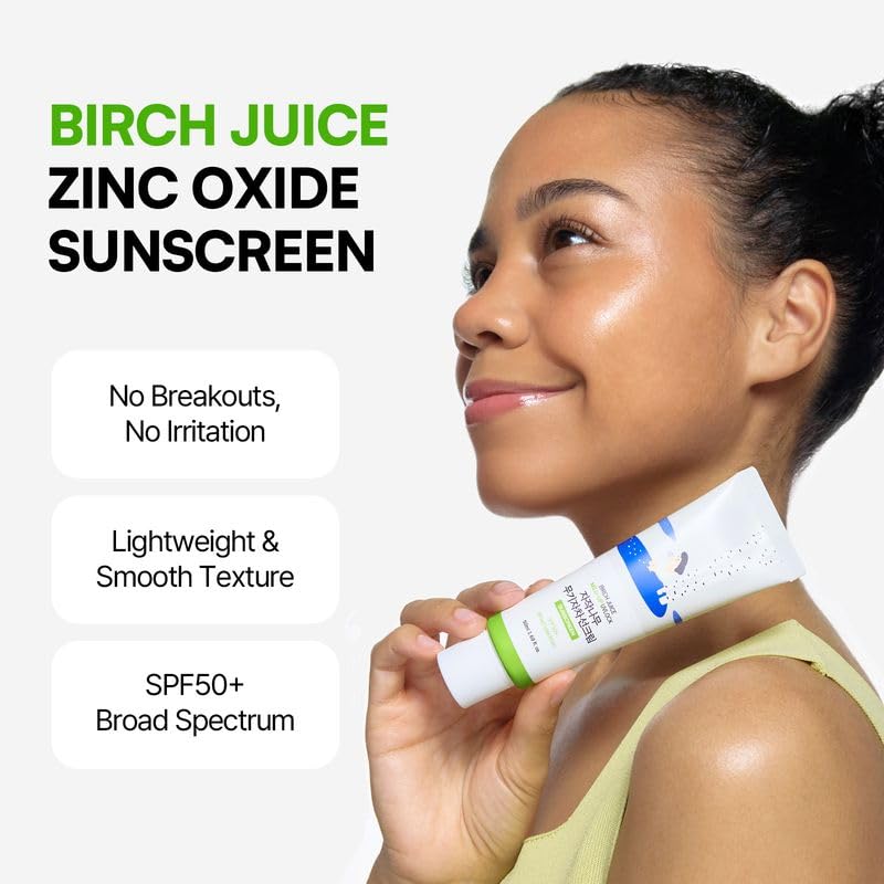 ROUND LAB Birch Juice Mild-up UV LOCK SPF 50+, 1.69 Fl Oz