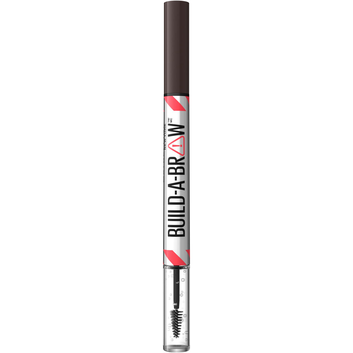 Maybelline Build-A-Brow 2-in-1 Brow Pen and Sealing Eyebrow Gel, Eyebrow Makeup for Real-Looking, Fuller Brows, Ash Brown, 1 Count