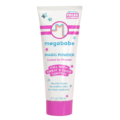 Megababe Magic Powder, Sweat & Odor Absorbing, Talc-Free, 3 fl oz