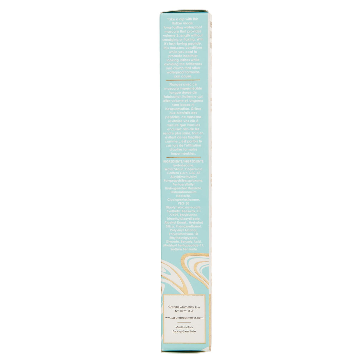 Grande Cosmetics GrandeMASCARA Waterproof Peptide Mascara, Black, 0.2 oz