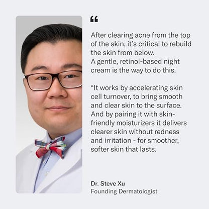 Geologie Skin Repair Moisturizer Face Cream | Clear System Retinol Resurfacing Formula | For Blemish Prone Skin with Niacinamide & Hyaluronic Acid | 60 ML