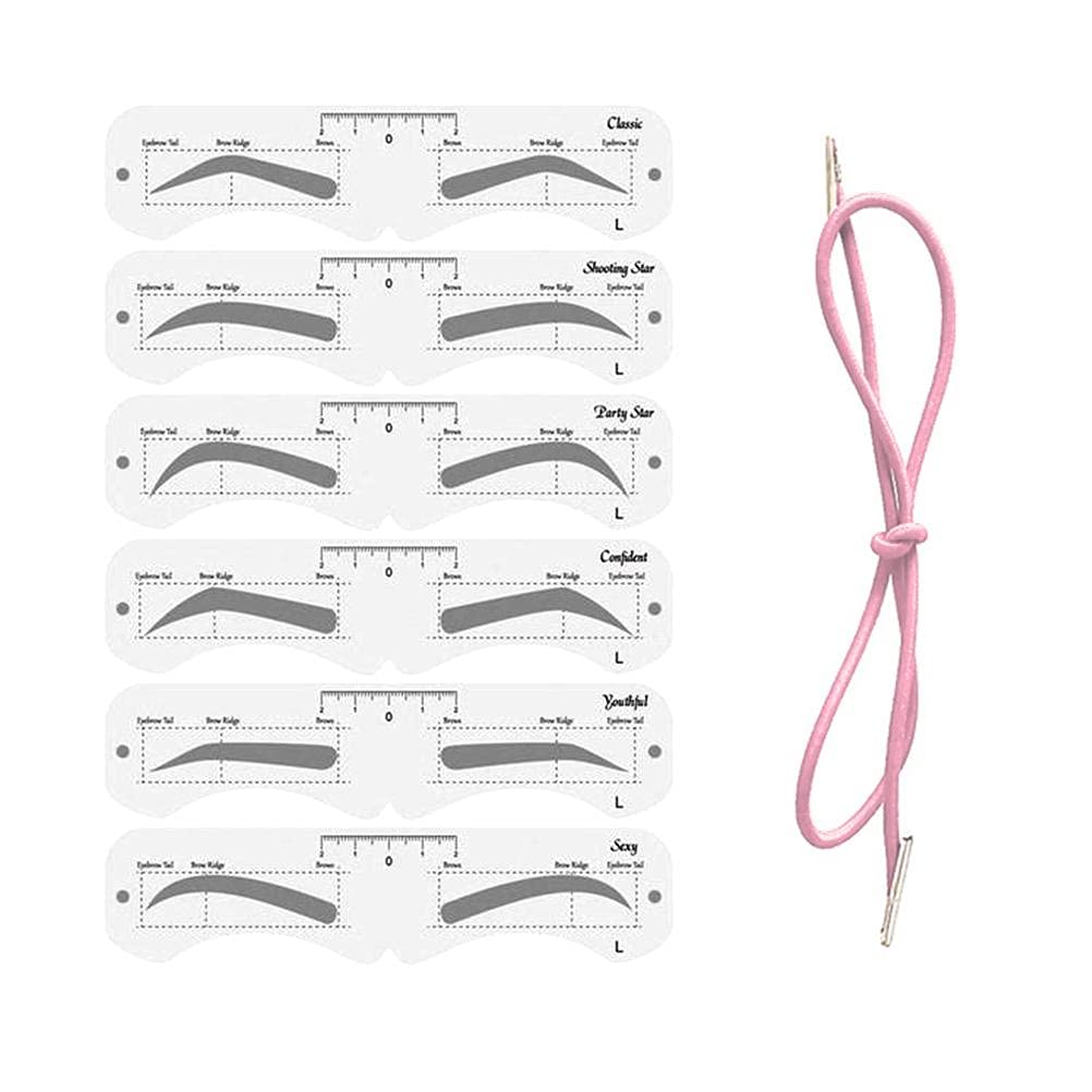 KKPLZZ Plastic Eyebrow Mold, PEVA Soft Shaper DIY Model With Elastic Band, Assist Makeup Tools for Beginner