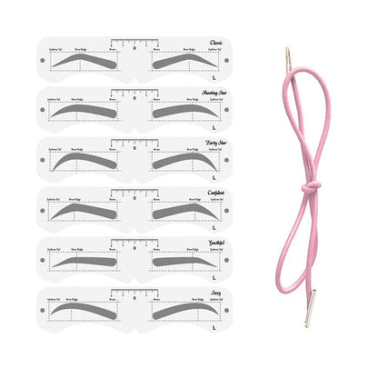 KKPLZZ Plastic Eyebrow Mold, PEVA Soft Shaper DIY Model With Elastic Band, Assist Makeup Tools for Beginner