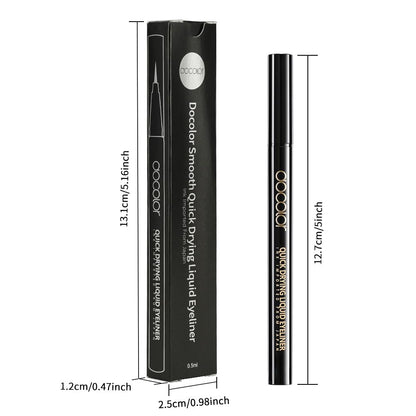 docolor Liquid Eyeliner, Black Eyeliner Pen, Waterproof Eye liner - 1 Pack
