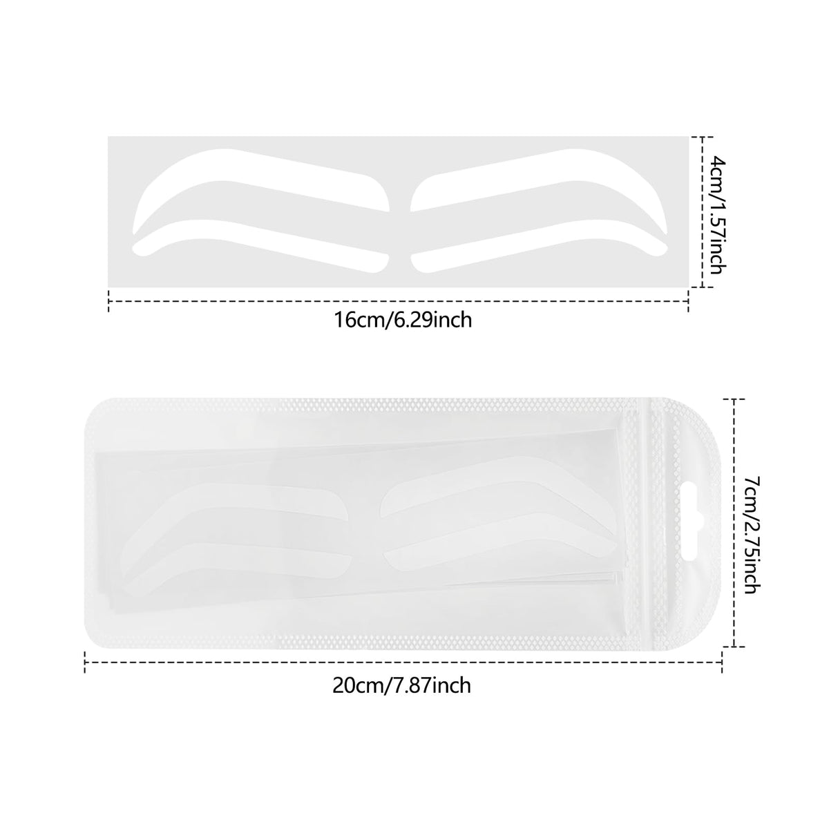 12Pairs Airbrush Eyebrow Shaping Stickers Stencils Shape Tape Disposable