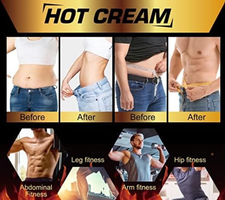 Hot Sweat Cream, Hot Firming Lotion Sweat Enhancer, Creams for Belly Natural Workout Enhancer for Women and Men for Thighs Legs Abdomen Arms and Buttocks