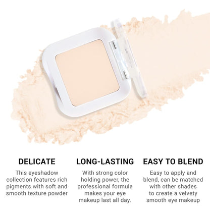 HHLTOH Neutral Nude Eyeshadow Palette, Light Beige Ivory White Matte Eye Shadow, Soft Blendable Natural Everyday Makeup for Mature Skin, Vegan & Cruelty-Free, Sombras para Ojos #11