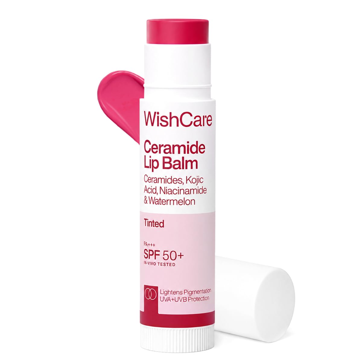 WishCare Tinted Lip Balm with SPF 50 PA+++ – Enriched with Niacinamide, For Women, 5g