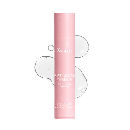Retinol & Caffeine Under Eye Roller Serum | Xenjura Cooling Eye Cream for Puffy Eyes & Dark Circles | Anti Aging Wrinkle Remover for Fine Lines | Vegan Skincare (20ml / 0.7 fl oz)