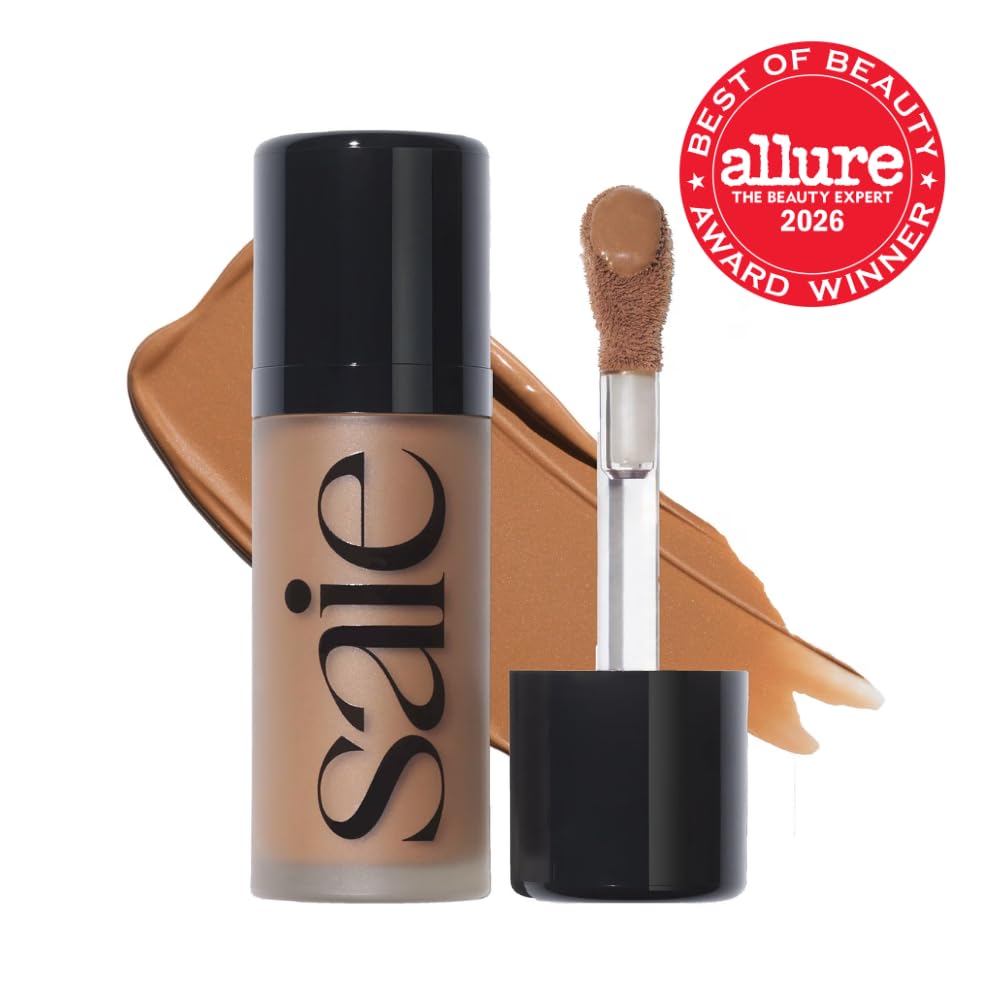 Saie Dew Bronze Hydrating Liquid Bronzer Stick, Sand (0.4 oz)