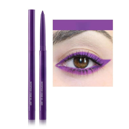 ONarisae eyeliner pencil retractable eyeliner creamy pigmented smudge proof eye liner pen Purple