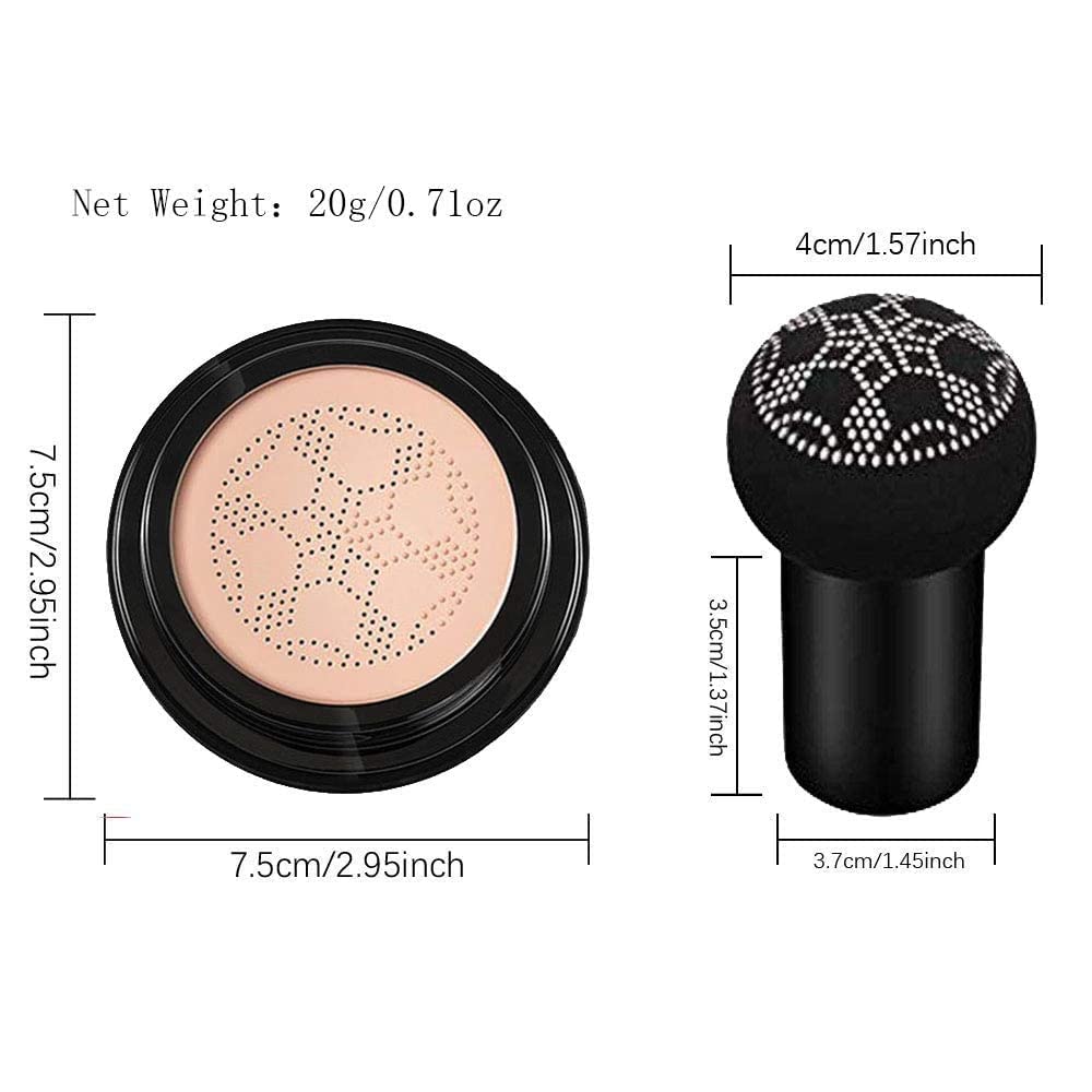Cushion Foundation Concealer for Women, Face Makeup Air Cushion CC Cream Foundation for Mature Skin, Even Skin Tone, Tattoo Cover Up CC Cream Create A Lightweight Natural-looking Base (Natural)