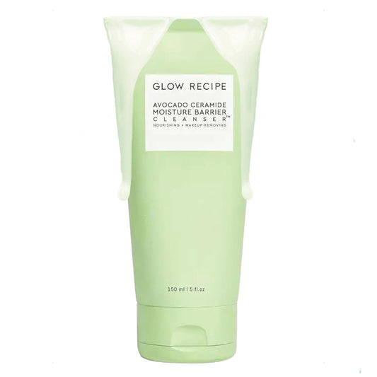 Glow Recipe Avocado Ceramide Facial Cleanser, Korean Double Cleanse Second Step, Hydrating Gel-to-Foam Face Wash for Dry Skin, Barrier Support, Hyaluronic Acid + Colloidal Oatmeal (150ml)