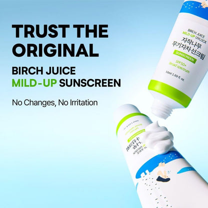 ROUND LAB Birch Juice Mild-up UV LOCK SPF 50+, 1.69 Fl Oz