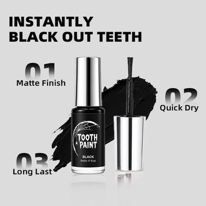 Black Tooth Paint, Black Out Teeth Makeup Solutiont, Cosplay Teeth
