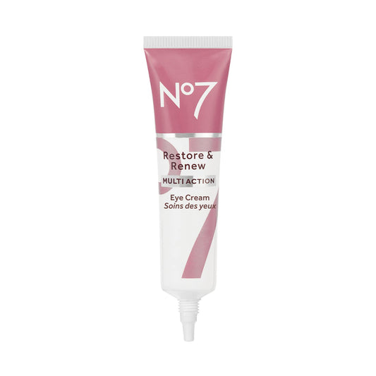 No7 Restore & Renew Multi Action Eye Cream - Skin Renewing Under Eye Cream for Puffiness & Dark Circles - Moisturizing Formula for Wrinkles (15ml)