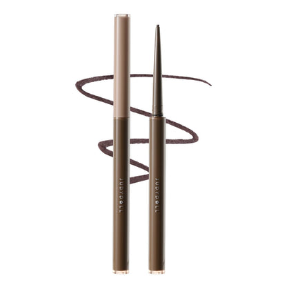 JUDYDOLL Ultrafine Gel Eyeliner Pencil - Brown Eyeliner, Fine Lining For Inner & Outer Eyes, Smudge-Proof & Water-Resistant, Smooth Glide Formula (01 Black Brown)