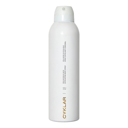 Cyklar Glycolic Acid Exfoliating Body Spray – 10% AHA Toner for Face & Body. Skin-Smoothing Spray with Peptides & Enzymes – Fragrance-Free, 6 fl oz