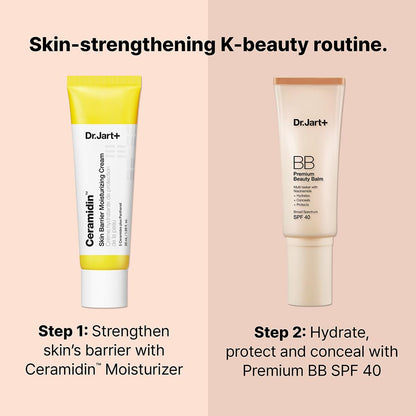 Dr.Jart+ Premium BB Korean Tinted Moisturizer with SPF 40 and Niacinamide | bb cream | Skin Tint | Korean Makeup, Fair-Light, 1.35 Fl Oz
