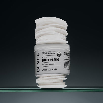 Bevel 10% Glycolic Acid Toner Pads for Face, Helps Remove Dead Skin Cells