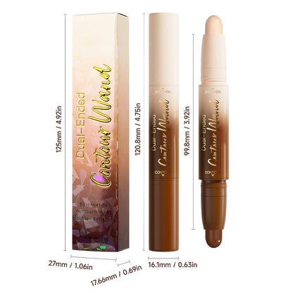 FeiCuiYun Dual-Ended 2-in-1 Cream Contour & Highlighter Stick Makeup For Face & Body – Waterproof, Long-Lasting, Suitable for All Skin Tones, 21#Fair(Nuetral Nude + Beige)