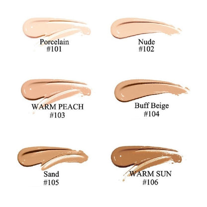 PHOERA Foundation Liquid Concealer Makeup, 104 Buff Beige, 2 Pack