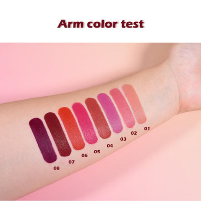 IATMOMOD Maroon Red Matte Lipstick for Women Mature, Long Lasting Waterproof Transfer-Proof Vegan Lip Bar, 24 Hours Moisturizing Natural Lip Stain, All-Day Lip Color M07#