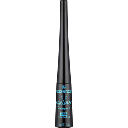 essence Dip Eyeliner Waterproof, 24H Liquid Liner (01 | Deep Black)