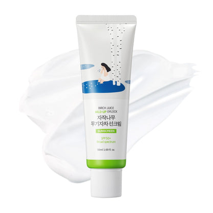 ROUND LAB Birch Juice Mild-up UV LOCK SPF 50+, 1.69 Fl Oz