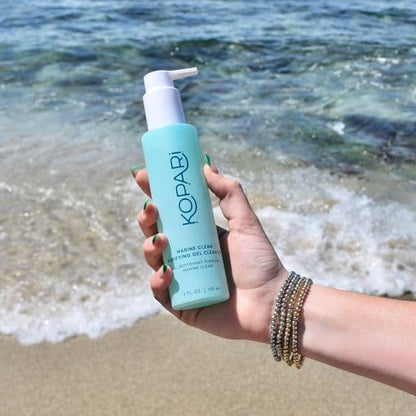 Kopari Marine Clean Purifying Gel Cleanser, Infused with Amino Acids & Vitamin B5, Dual-Action Gel-to-Foam Cleanser, Gentle and Nourishing, 5 oz | New Look, Same Formula, Product Packaging May Vary