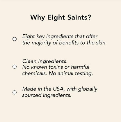Eight Saints Retinol Facial Moisturizer Cream, For Firming Face, Neck & Eye Wrinkles and Lines, Deep Hydrating Lotion, Fragrance-Free, with Retinol, Hyaluronic Acid, and Vitamin E, 2 Ounces