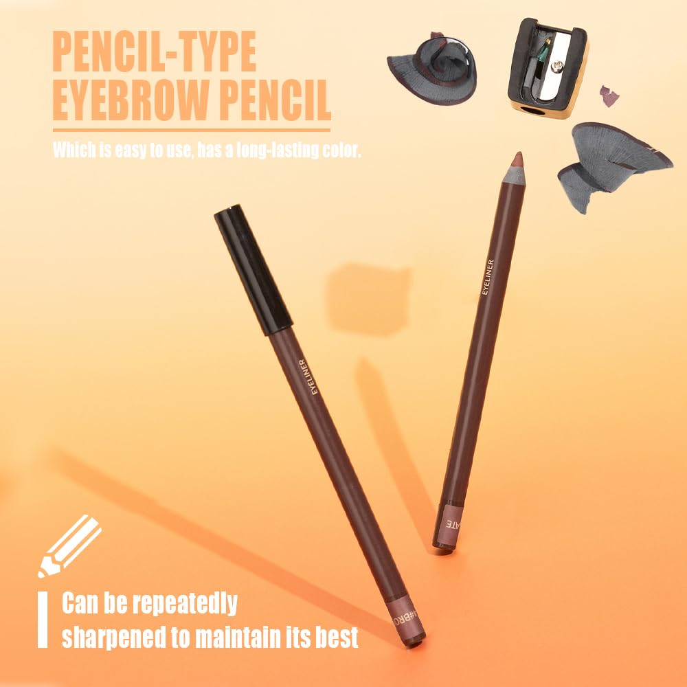 Pinkiou 5 Colors Waterproof Eyeliner Pencil Set,Smooth Creamy Formula