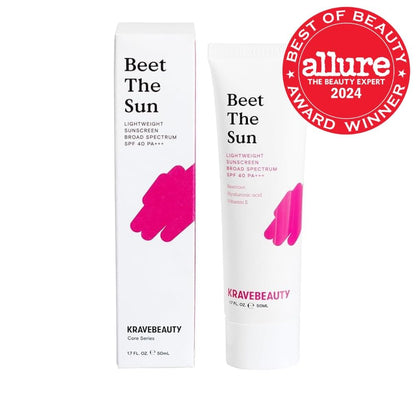 KraveBeauty Beet The Sun SPF 40 PA+++ Sunscreen for Sensitive Skin, 50 mL