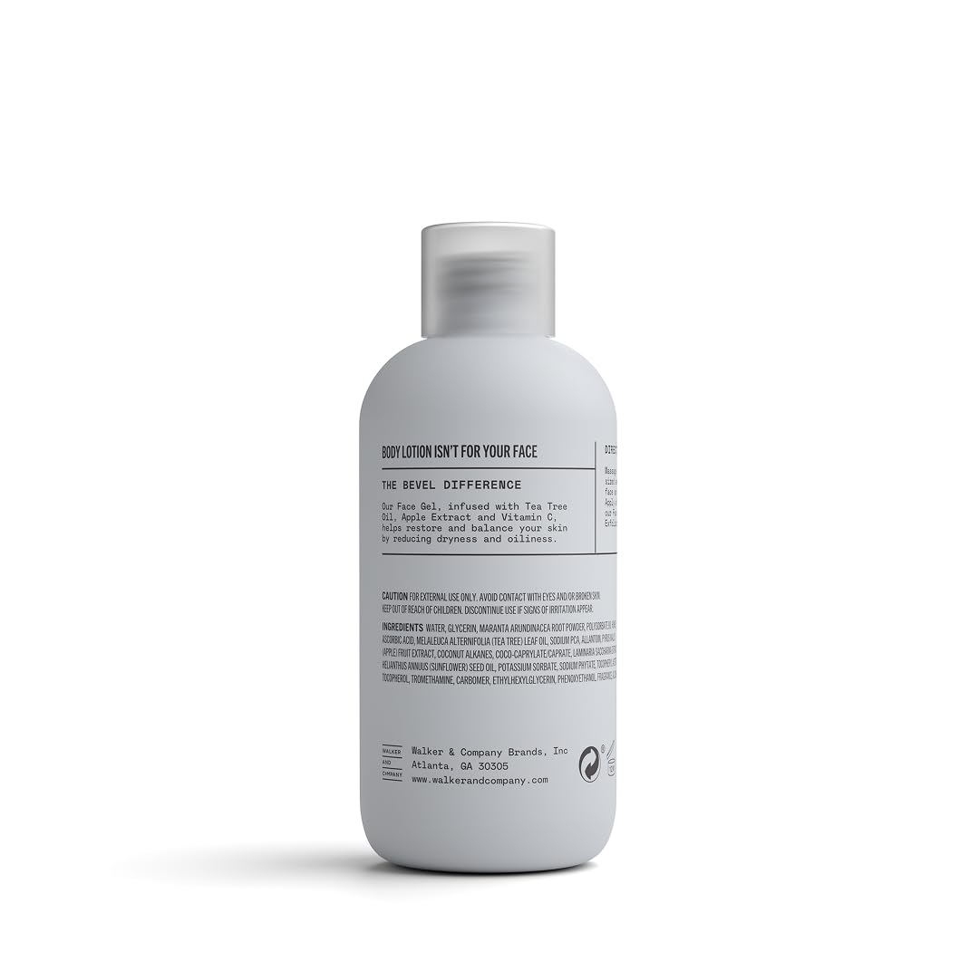 Bevel Face Moisturizer Gel for Men with Vitamin C and Tea Tree Oil
