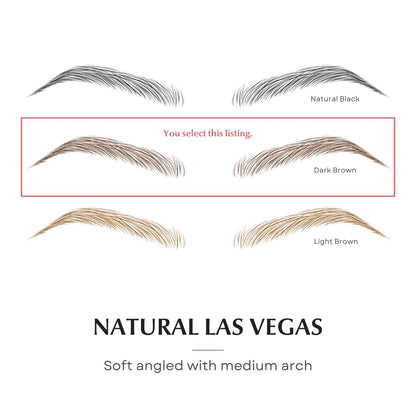 Bliss and Beyond USA | Waterproof Eyebrow Tattoo Stickers. A real hair stroke look. Hair replacement without surgery. Solution for hair loss. Bushy Tinted eyebrow tattoos. (New Las Vegas, Dark Brown)