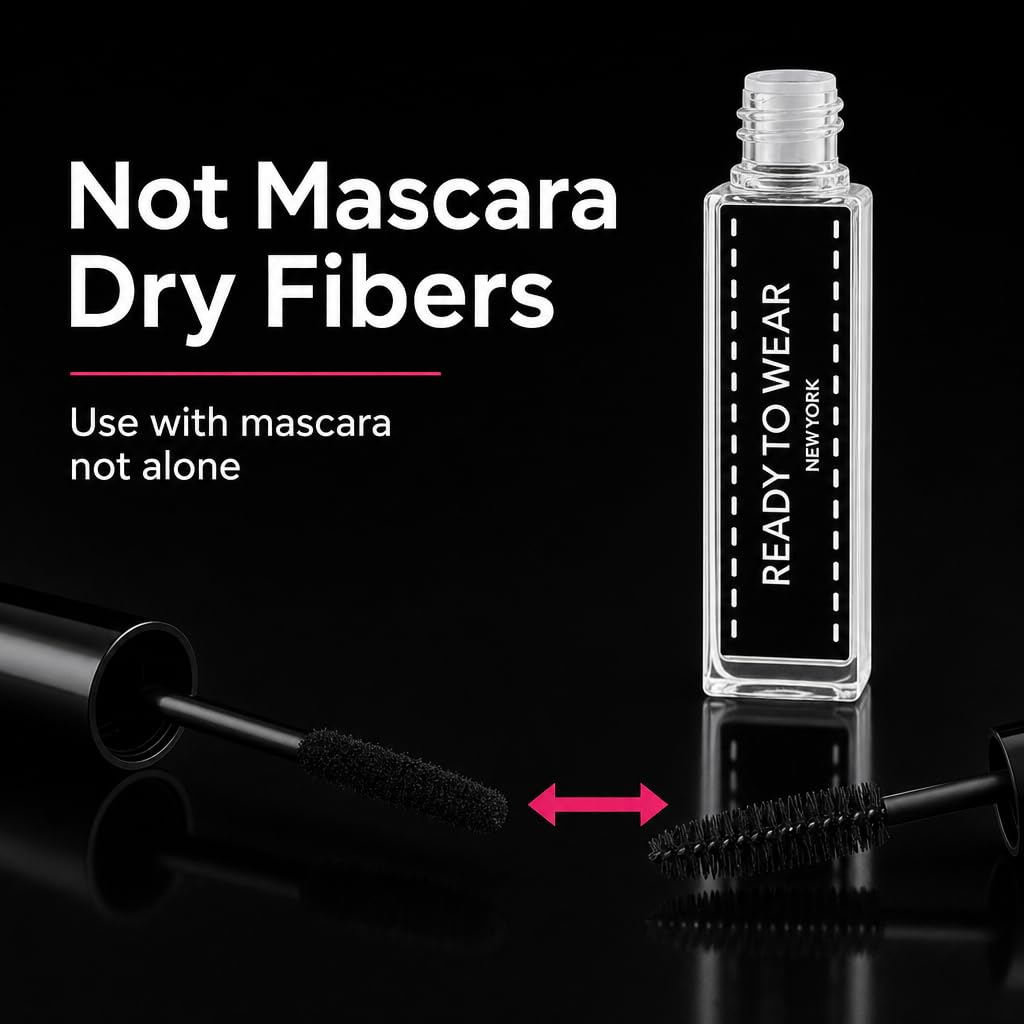 Ready To Wear Lash Extension - Fine DRY Fibers to Extend Lashes, Instantly Volumize & Elongate - No Glue Needed (Must use with Mascara)