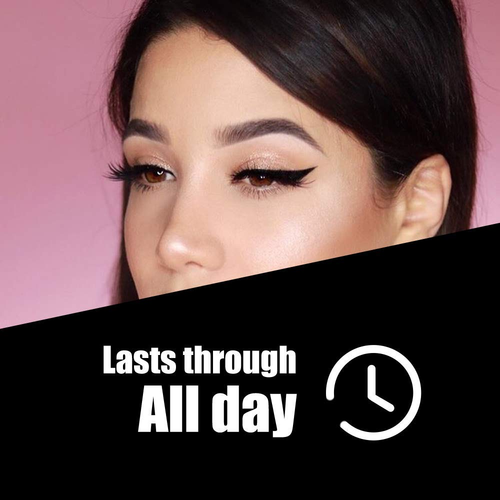 Waterproof Liquid Eyeliner Long Lasting&Smudgeproof Eye Liner 2 Packs Precise Eyeliner Pen for All Day with Slim Tip, Black, by SEILANC