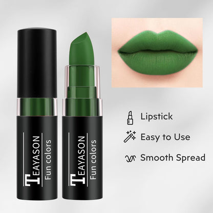 Green Face Body Paint Stick, Matte Lipstick | Camo | Witch | Eye Black |