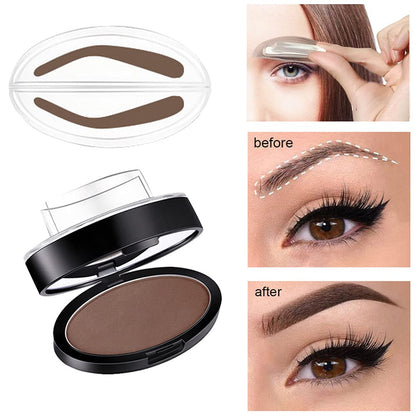 GL-Turelifes Eyebrow Stamp Powder Perfect Eyebrow Power Seal Nature Brow Stamp Makeup Tool Delicate Eyebrow Shape for Professional and beginner (#5 Light Brown)