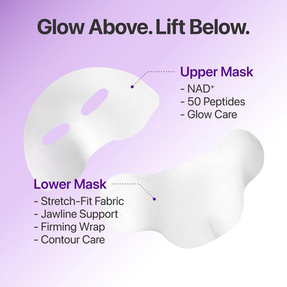 numbuzin No.9 NAD+ BIO Lifting Full Face Mask, 4 Sheets + Lifting Band