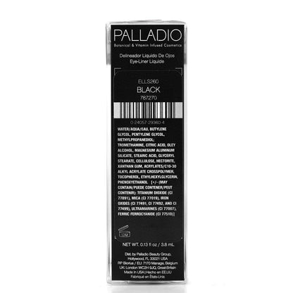 Palladio Liquid Eyeliner, Highly Pigmented and Waterproof, For Intense Eye Definition, Smear-proof Eyeliner Liquid, Includes Easy Grip Wand and Felt Tip Applicator, Black