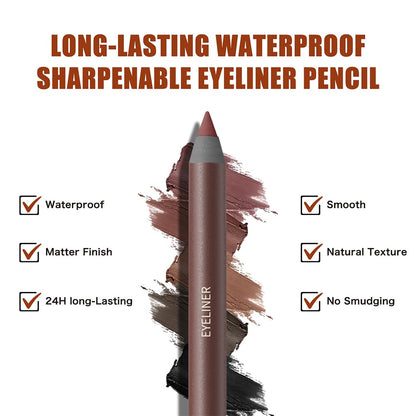 Pinkiou 5 Colors Waterproof Eyeliner Pencil Set,Smooth Creamy Formula